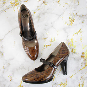 Sofft Brown Heels with Black Accents